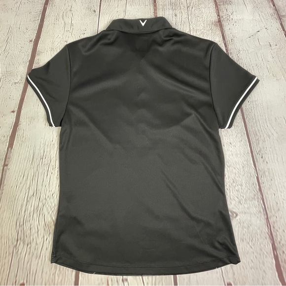 CALLAWAY Black and Gray Golf Opti Dri Polo Shirt, Size M - Picture 6 of 12